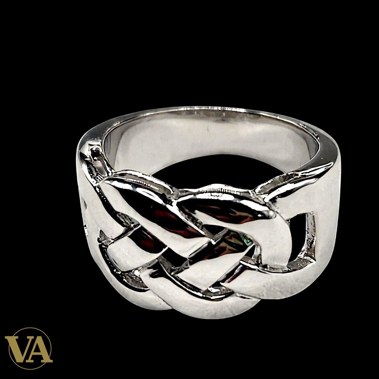 Bague femme argent 925 motif tressé