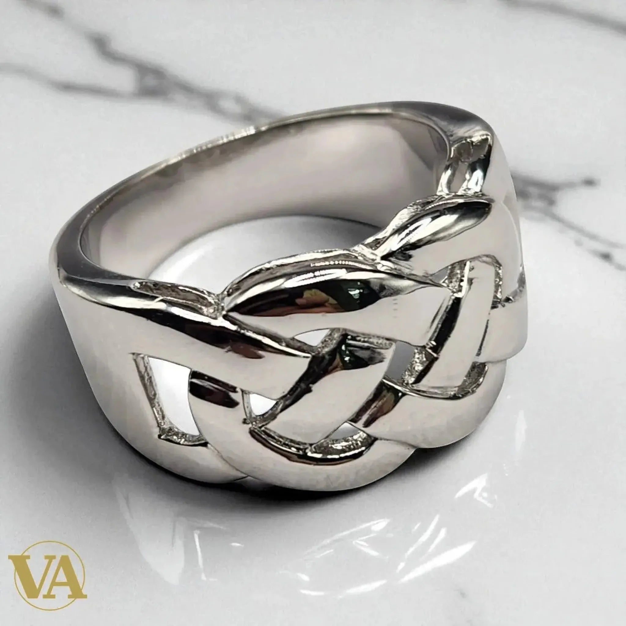 Bague femme argent 925 motif tressé | Bijoux Vindicta