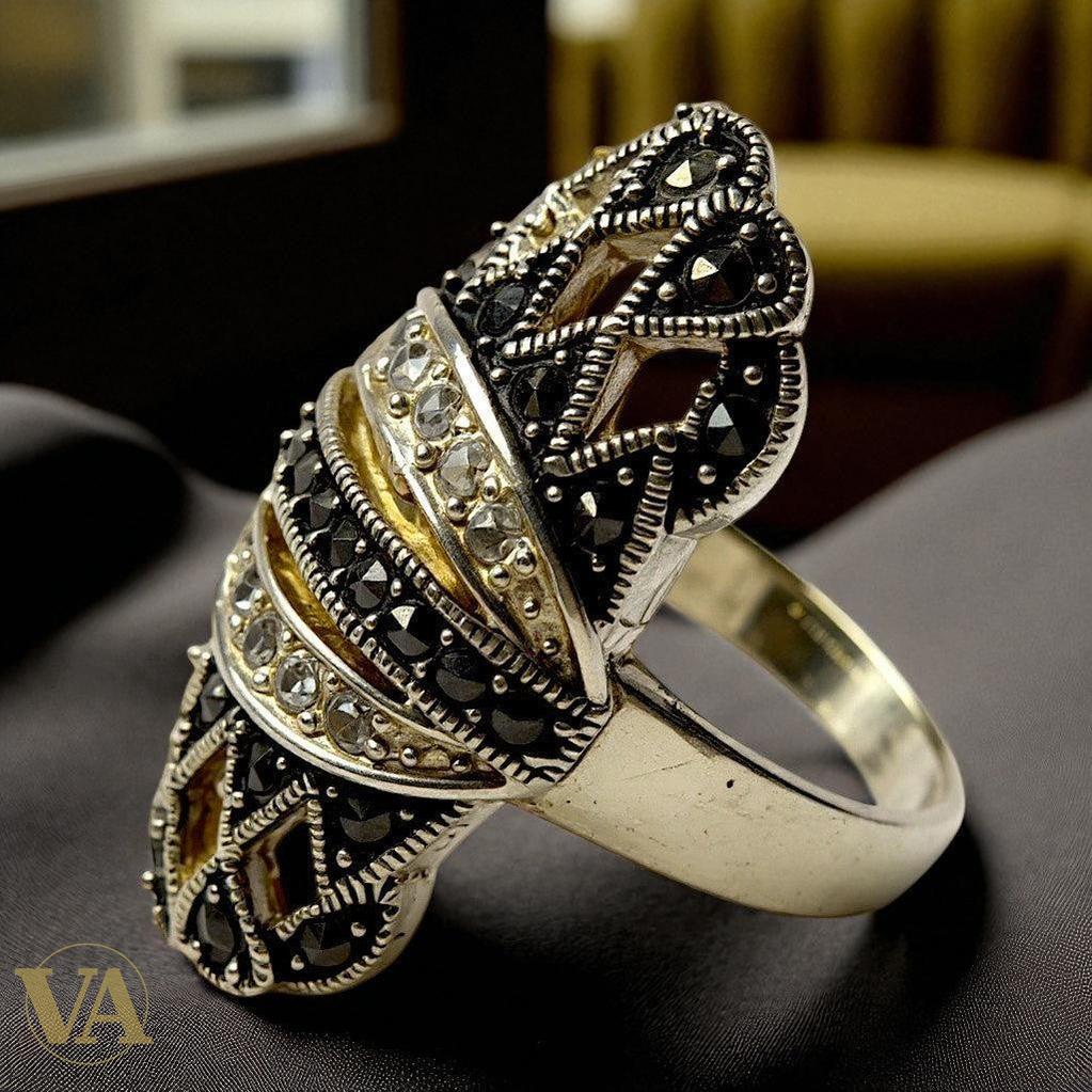 Bague argent ajourée à reliefs perlés