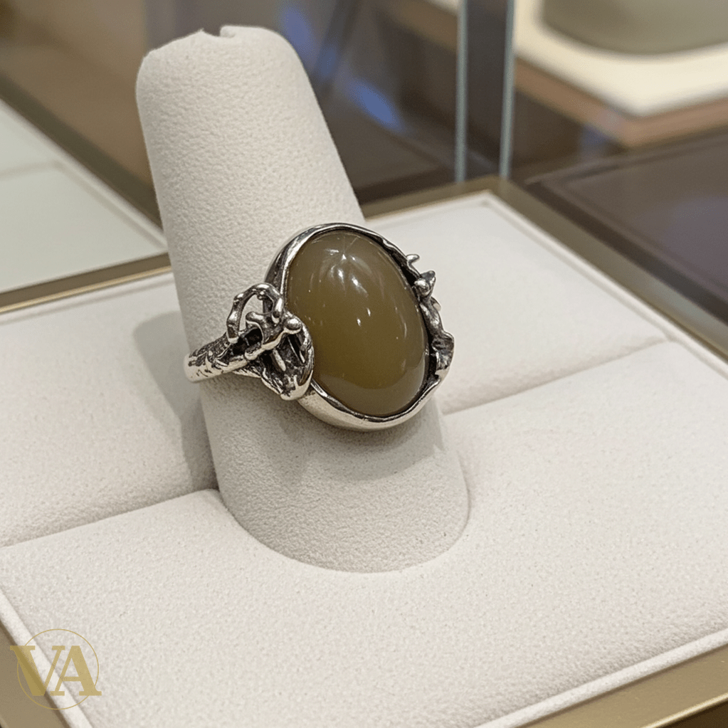 Bague Femme femmes Argent 925 Agate Jaune Naturelle - Argent 925 - Vindicta