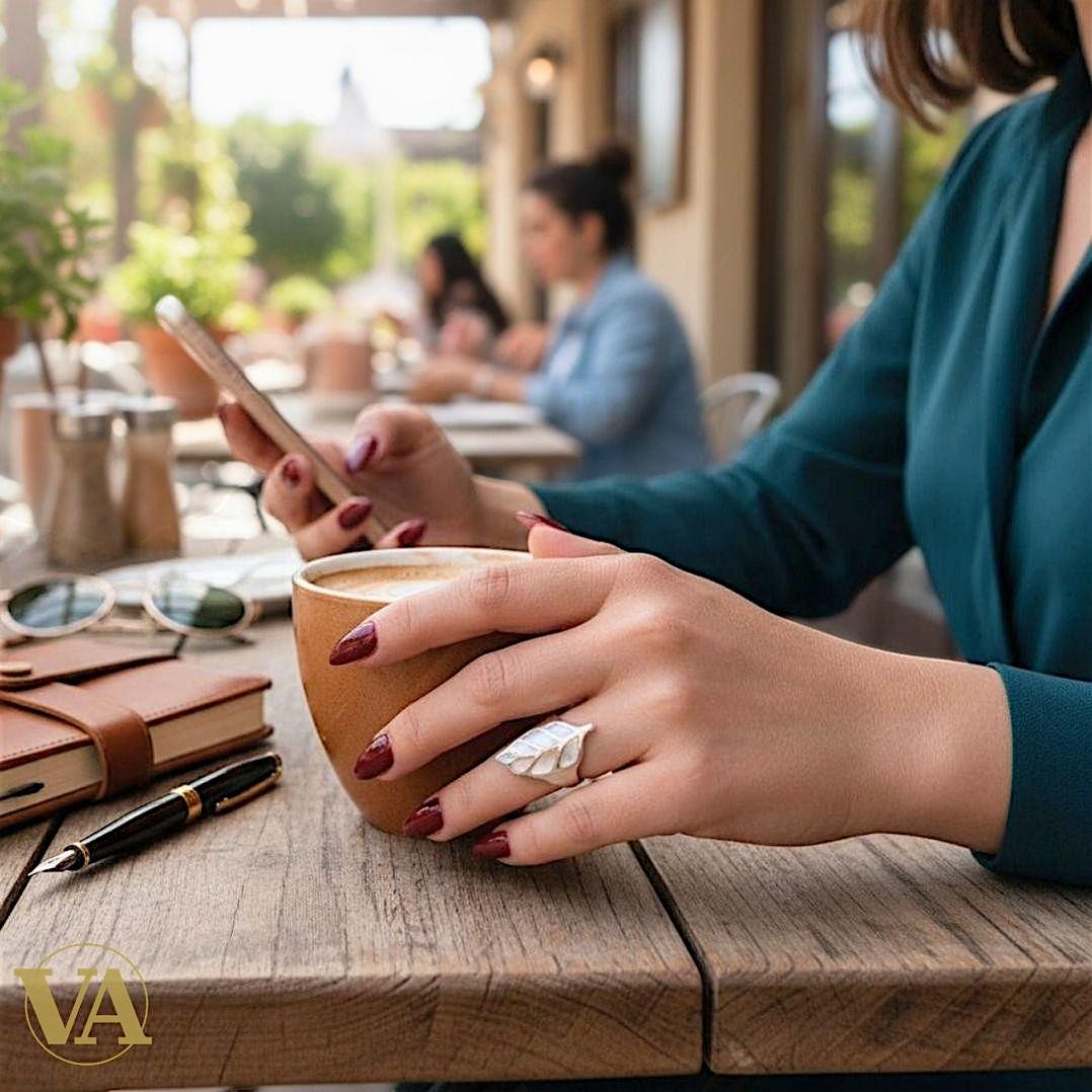 Bague feuille argent 925 & nacre