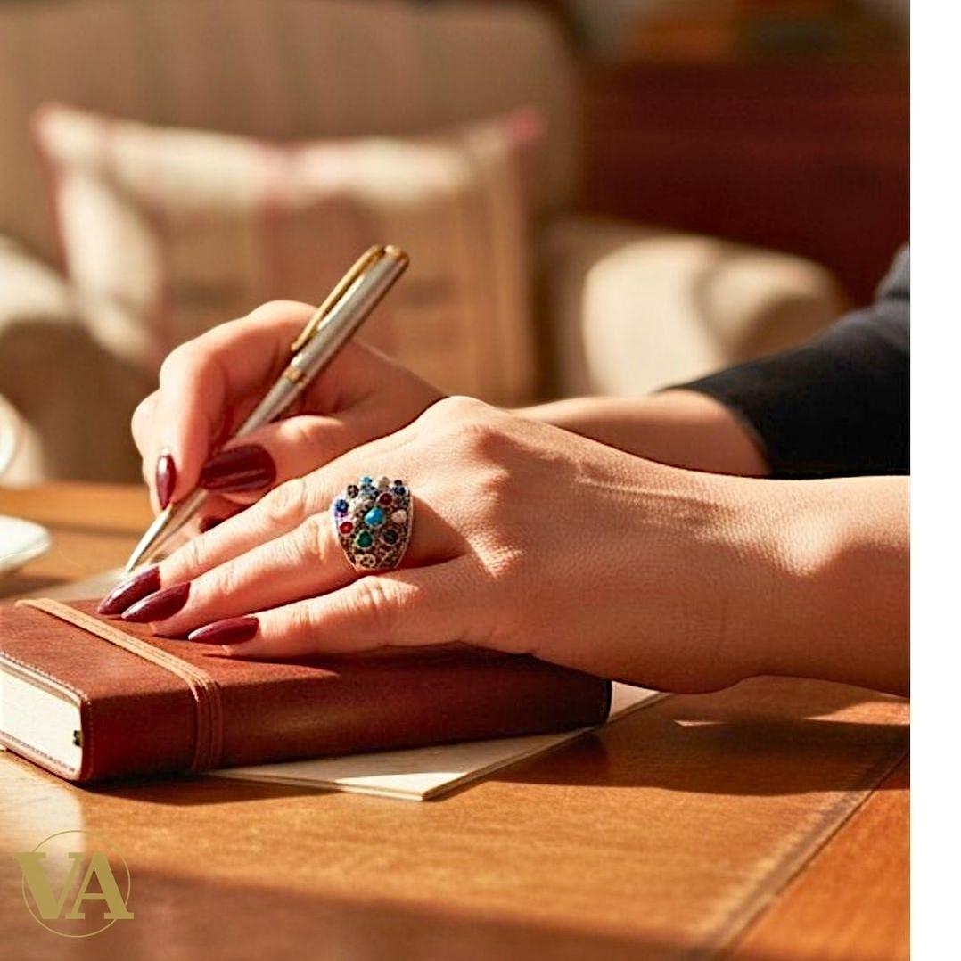 Bague femme Argent 925 – Pierres multicolores & Marcassite