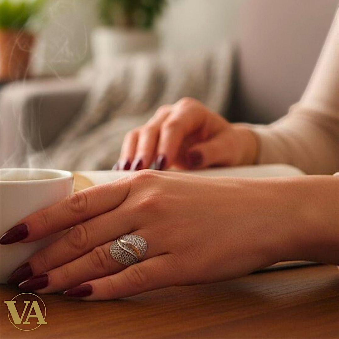 Bague Femme Argent 925 – Pavage de Marcassites