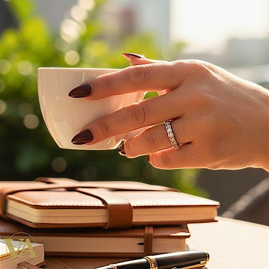 Anneau Femme Argent 925 Marcassite & rosé