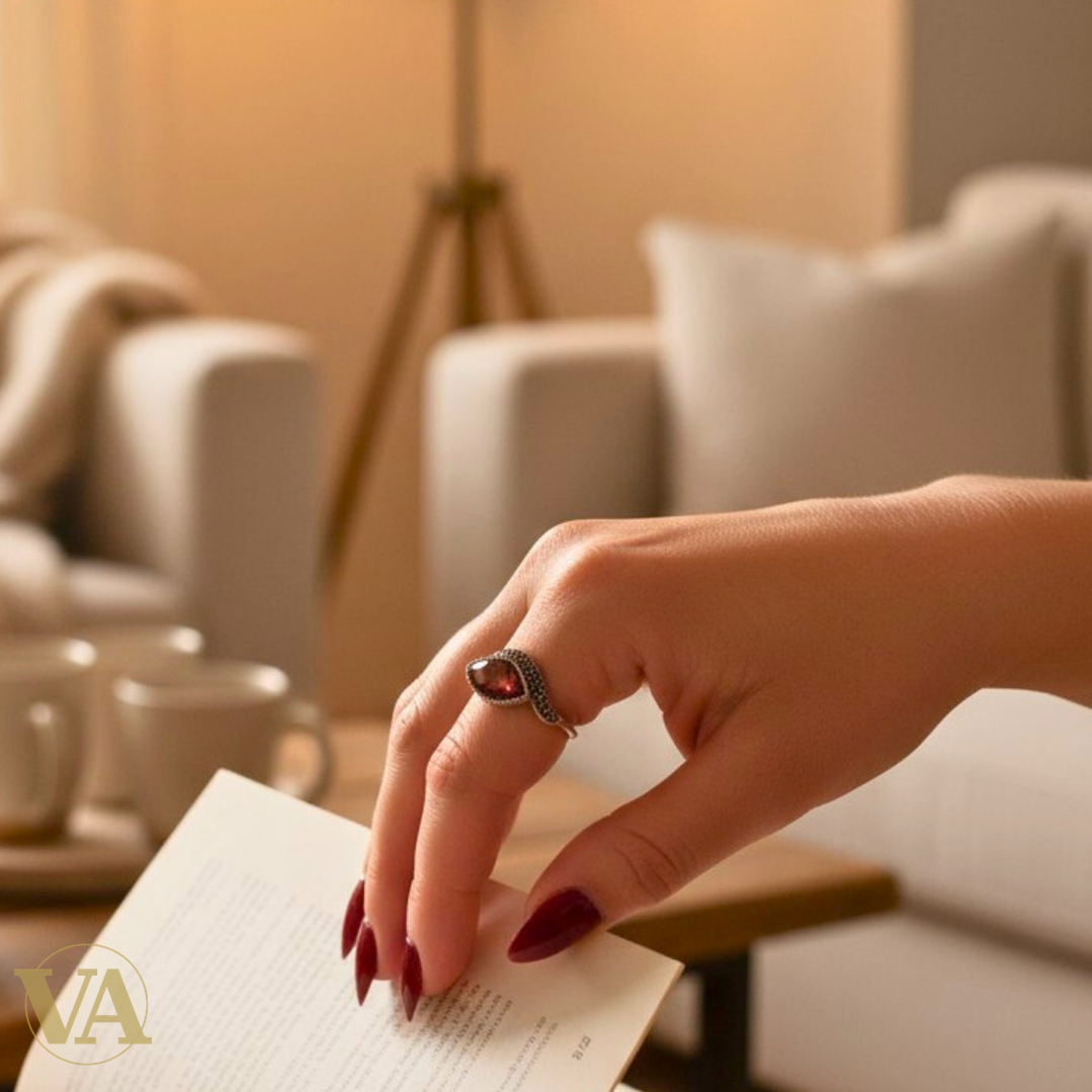 Bague femme argent 925 marcassites – Sultanite taille marquise