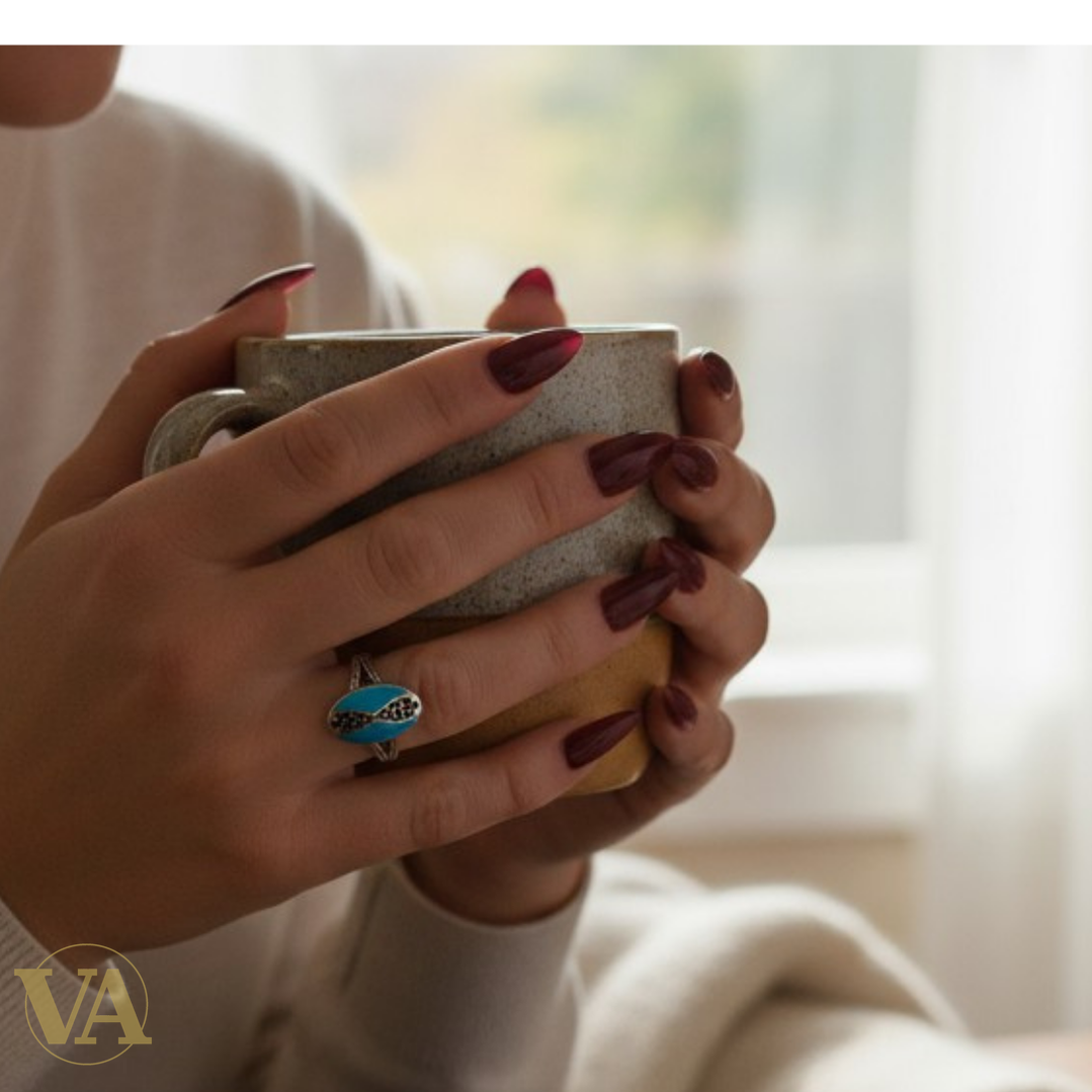 Bague Argent 925 Turquoise & Marcassites