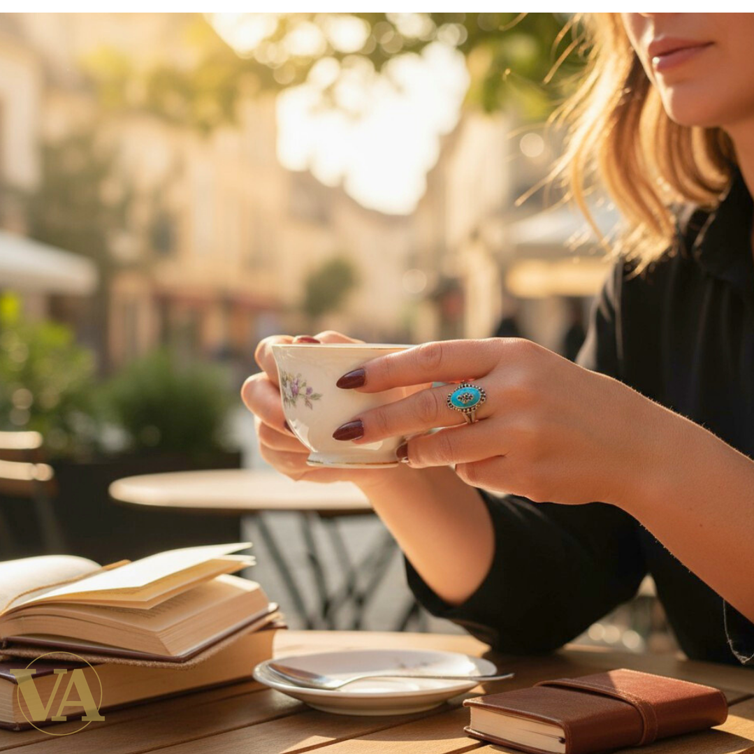 Bague femme argent 925 turquoise et marcassites