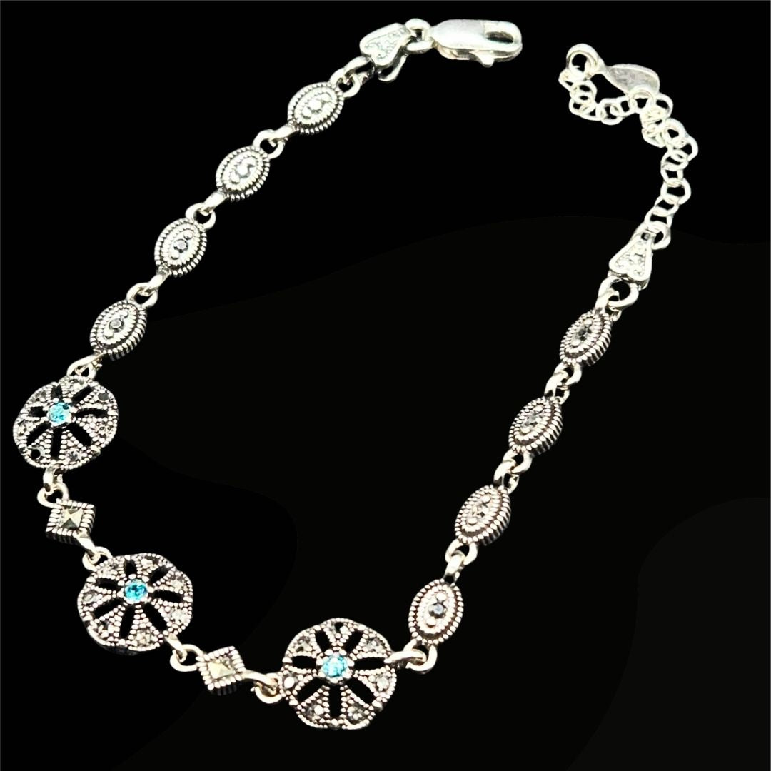 Bracelet en argent 925 et marcassite