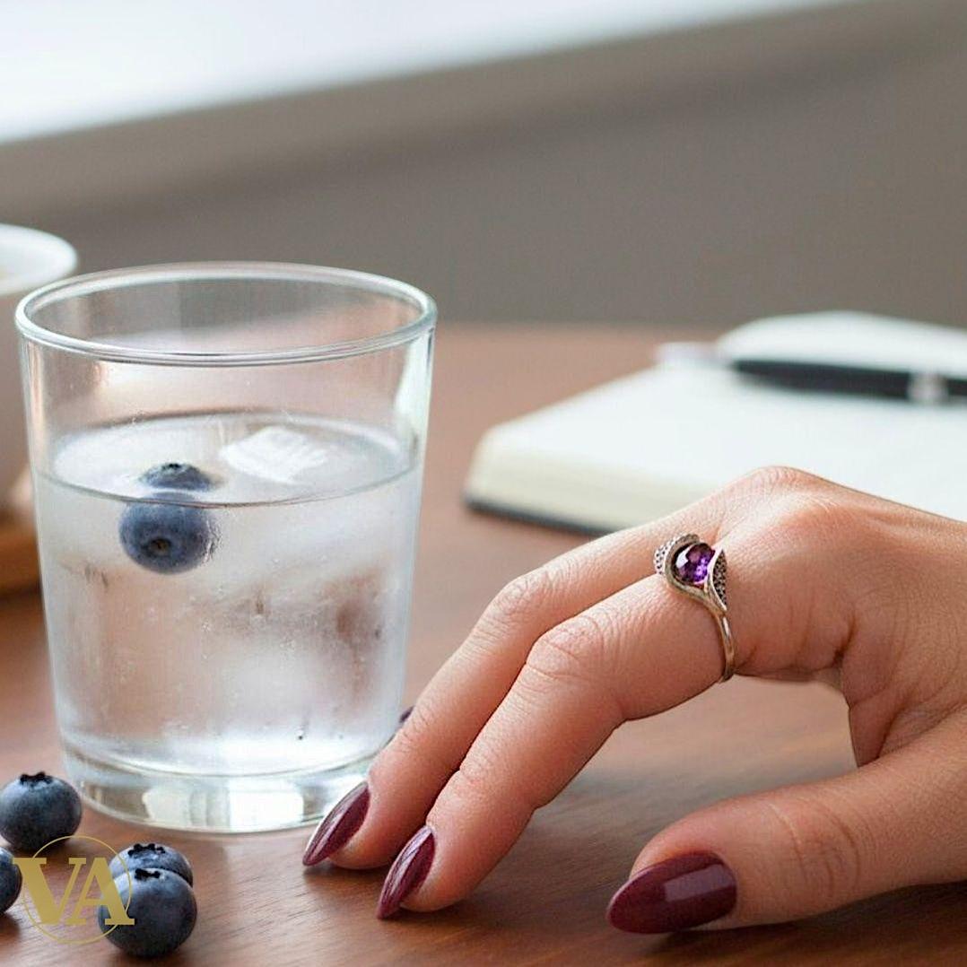 Bague femme argent 925 marcassites – Sultanite cabochon enveloppée