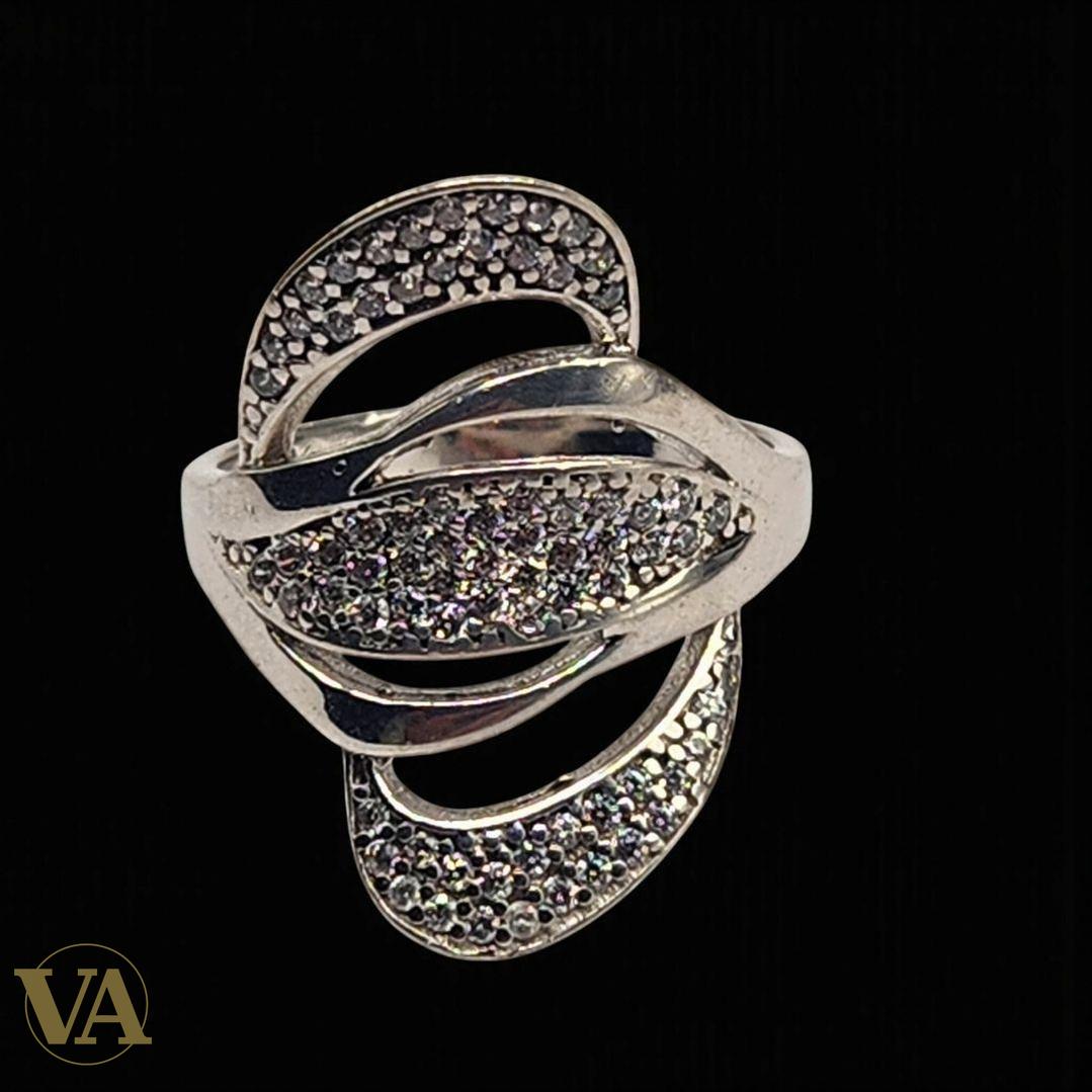 Bague Entrelacs Argent 925 – Oxyde de Zirconium