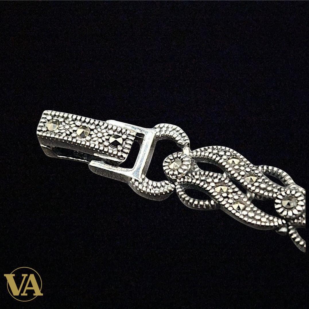 Bracelet Femme Argent 925 avec Marcassite | Bijoux Vindicta