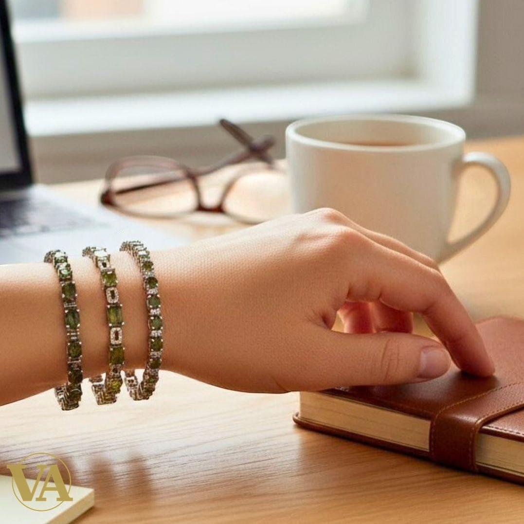 Bracelet Femme argent 925 & sultanite – Pierre changeante | Bijoux Vindicta