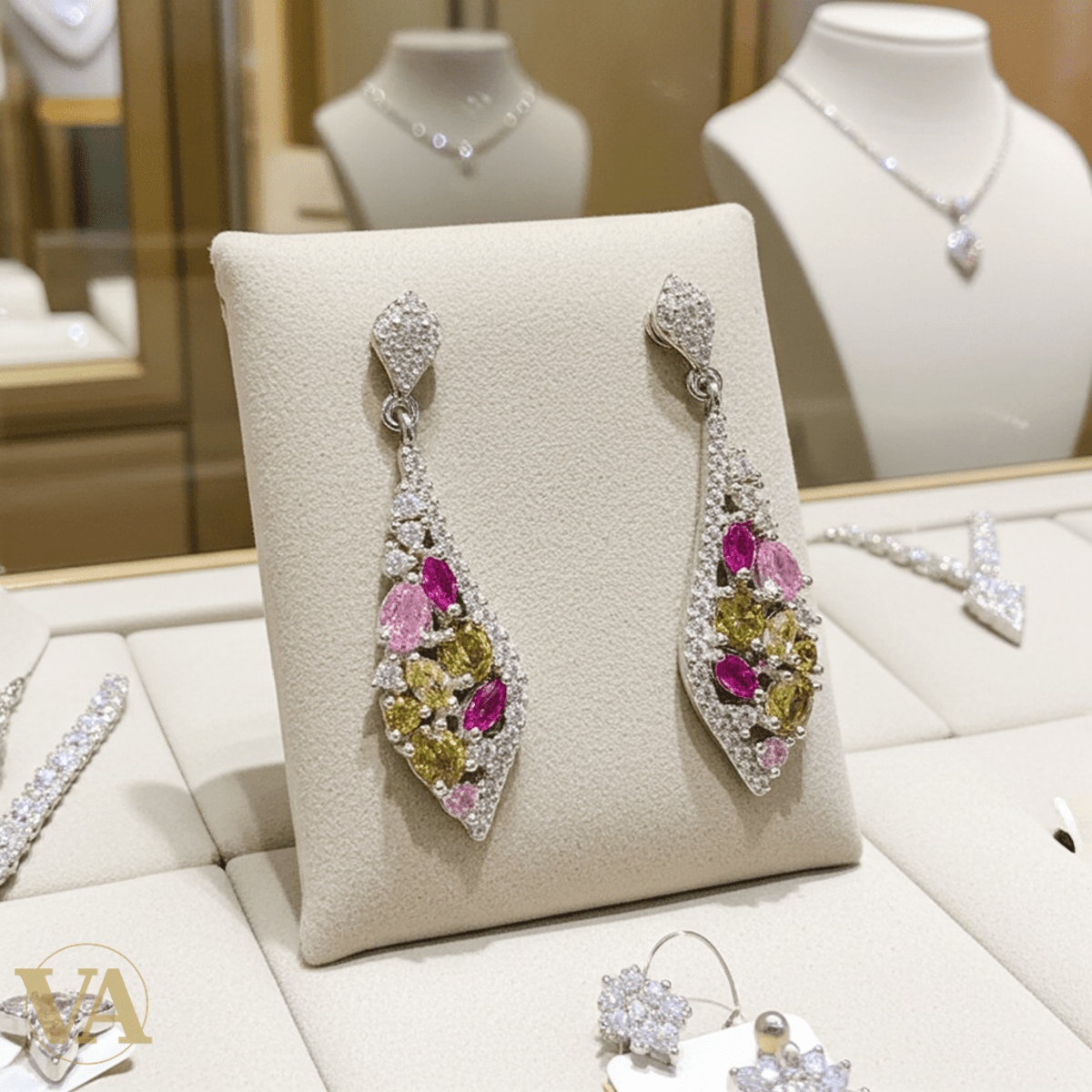 Boucles d’oreilles Femme pendantes en Argent 925 multicolores