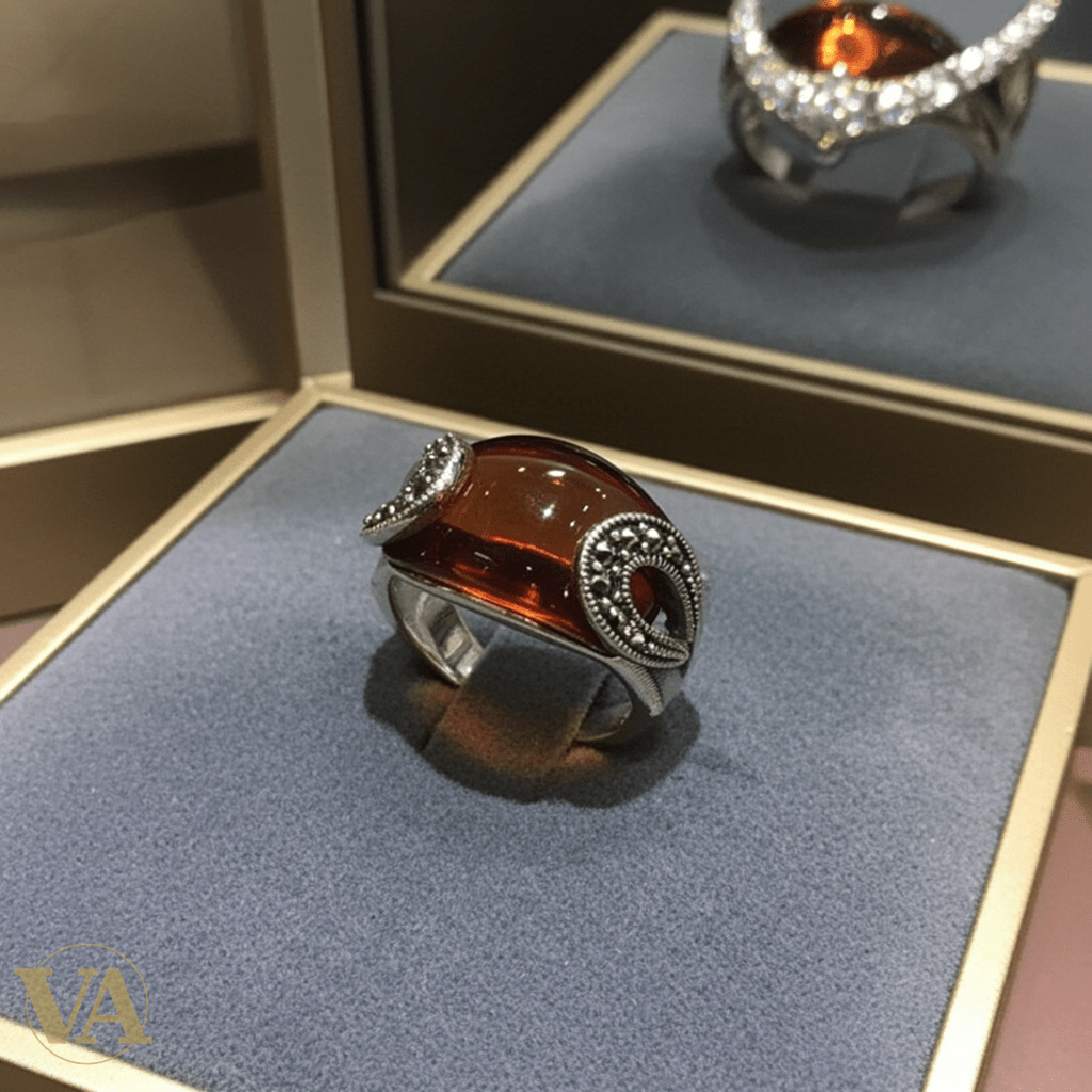Bague Femme Argent 925 Agate Orange & Marcassites-Vindicta : Bijoux Argent 925 Massif, Luxe et Héritage
