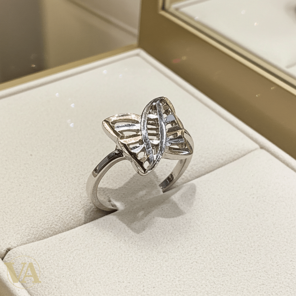 Bague Femme Argent 925 Papillon Bicolore Ajouré Zircons - Argent 925 - Vindicta