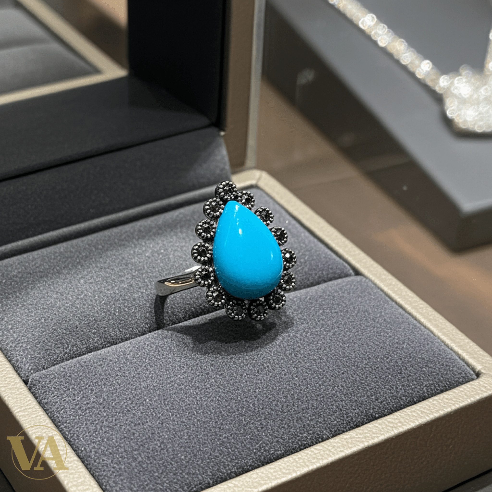 Bague Femme Turquoise Goutte Argent 925 & Marcassites-Vindicta : Bijoux Argent 925 Massif, Luxe et Héritage