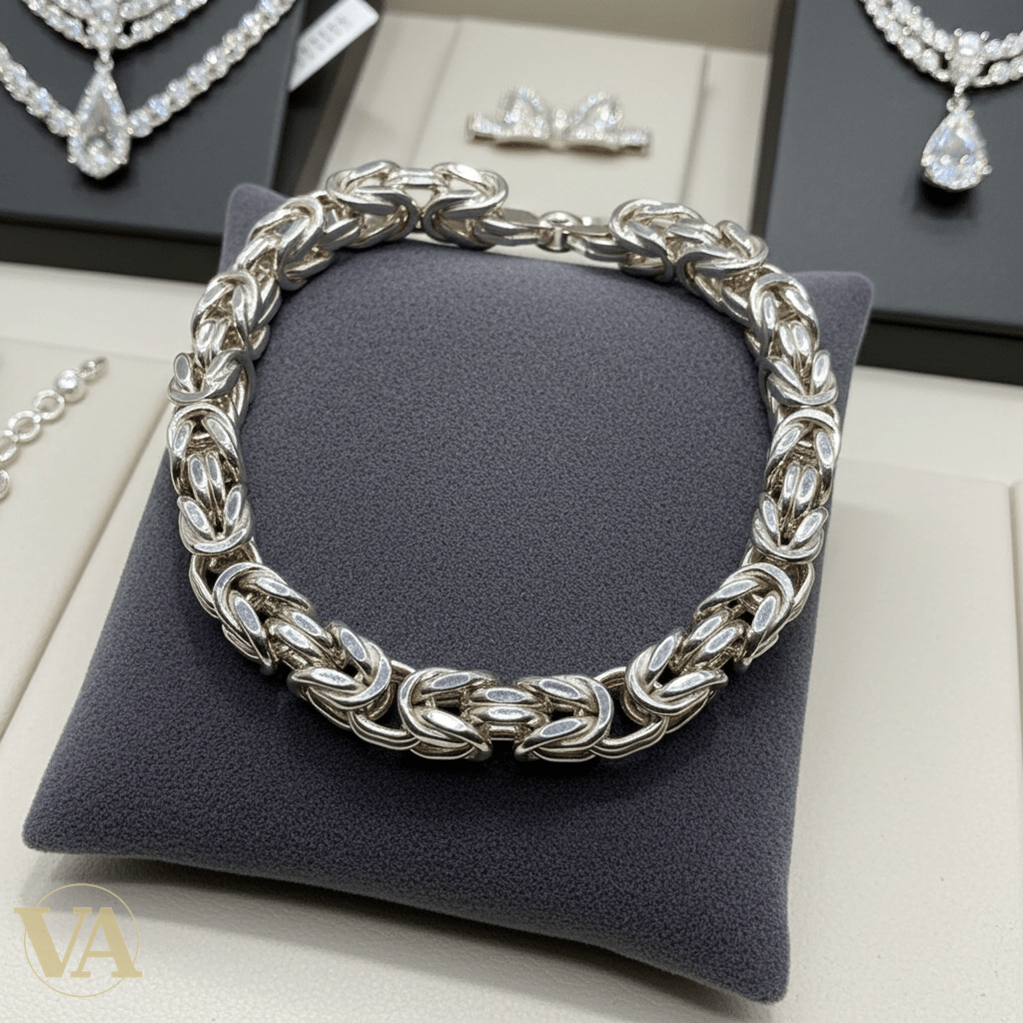 Bracelet Homme Argent 925 – Maille Tressée Large 8 mm - Argent 925 - Vindicta