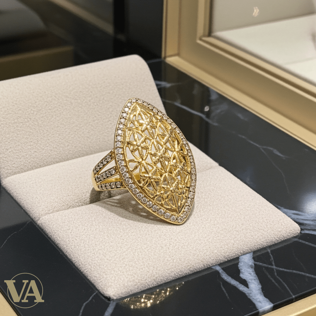 Bague Femme Argent 925 Plaqué Or 18K Losange - Argent 925 - Vindicta