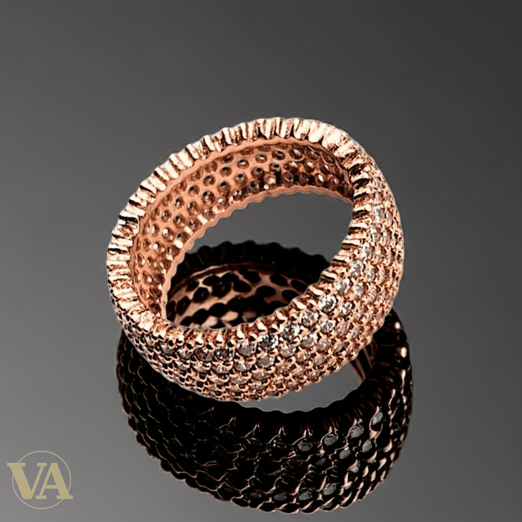 Bague Femme argent 925 rosé zirconium - Argent 925 - Vindicta