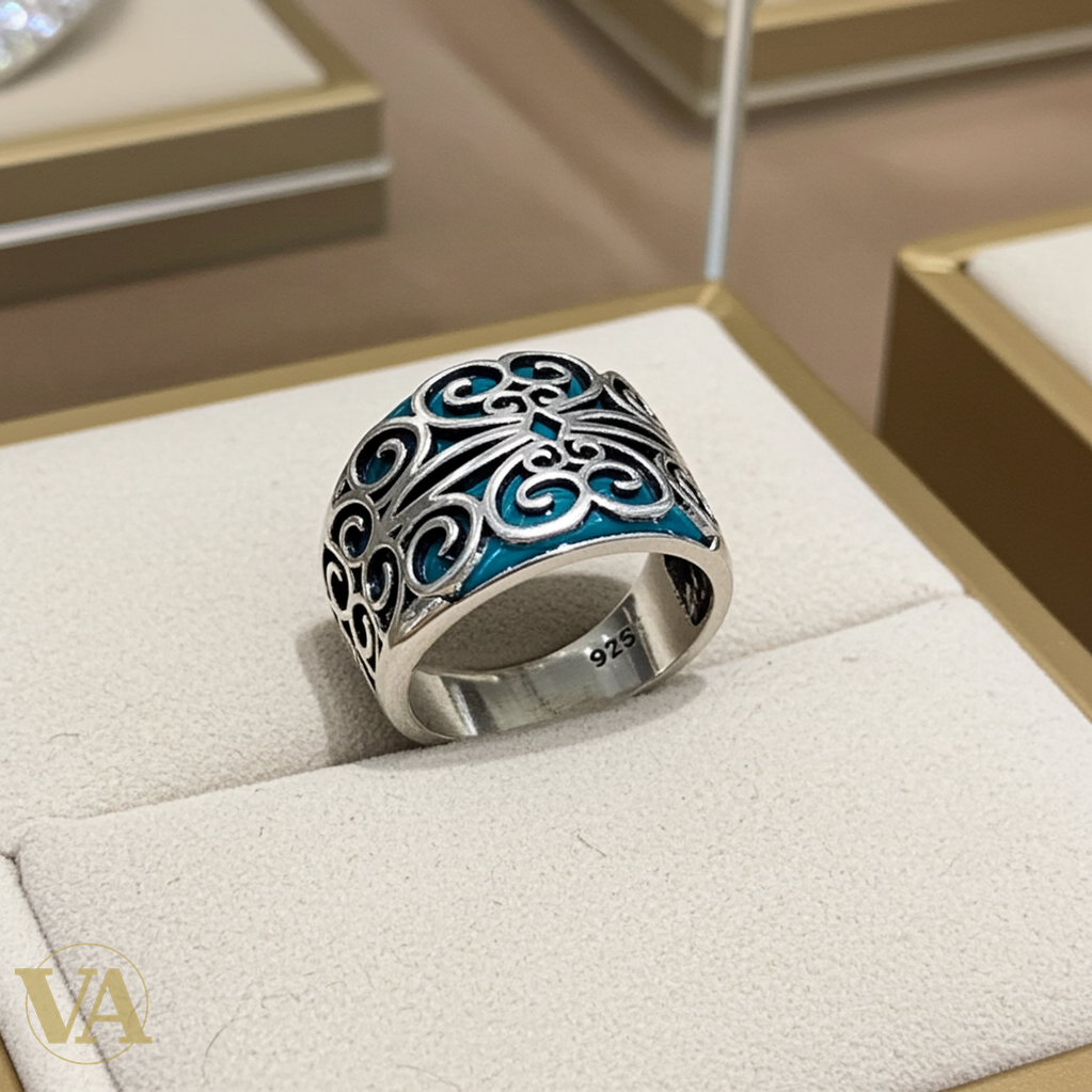 Bague femme Argent 925 & Aventurine Verte – Design Ajourné Raffiné-Vindicta : Bijoux Argent 925 Massif, Luxe et Héritage
