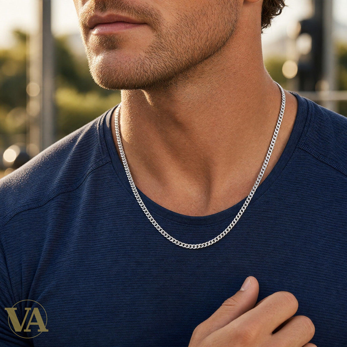 Chaîne Homme Argent 925 – Gourmette Diamantée 4 Faces 4 mm-Vindicta : Bijoux Argent 925 Massif, Luxe et Héritage