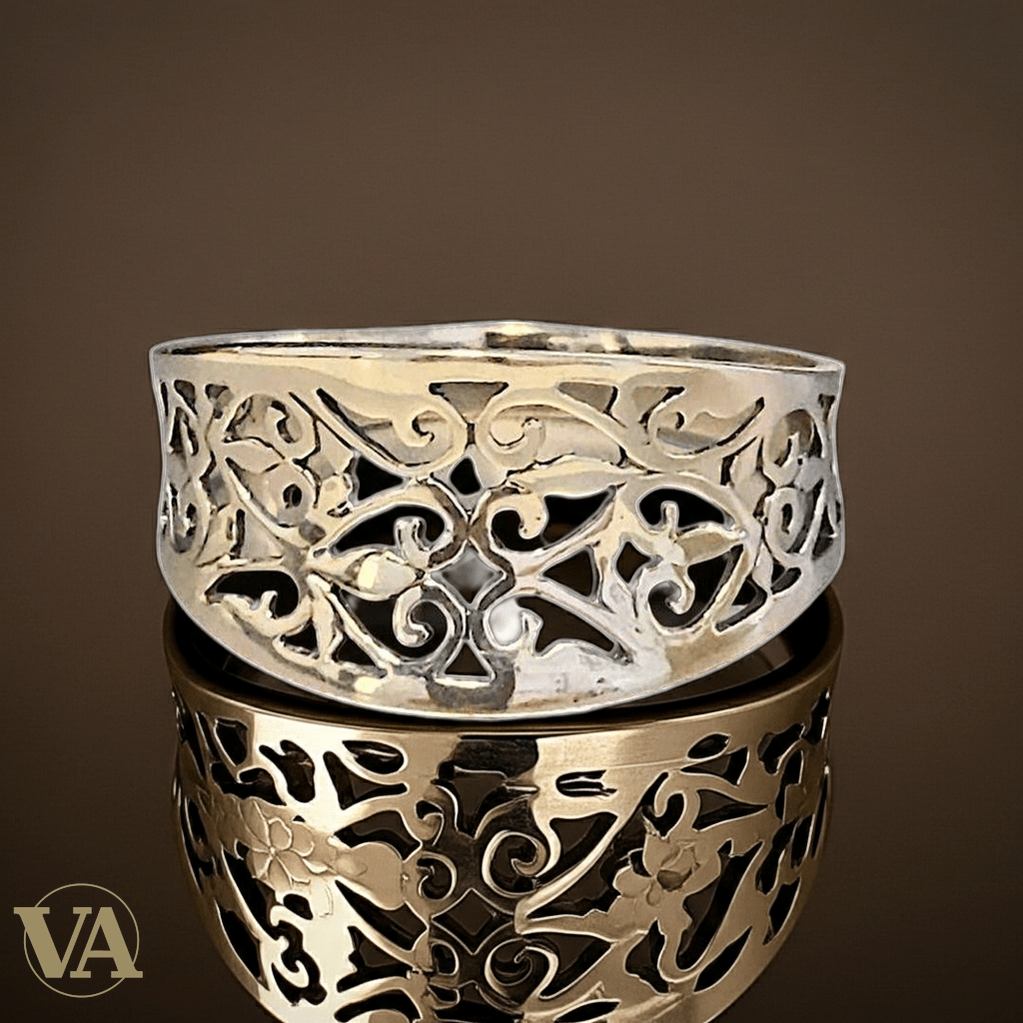 Bague Femme Argent 925 – Design ajouré floral - Argent 925 - Vindicta