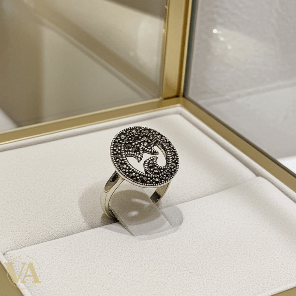 Bague femme argent 925 marcassite - Argent 925 - Vindicta