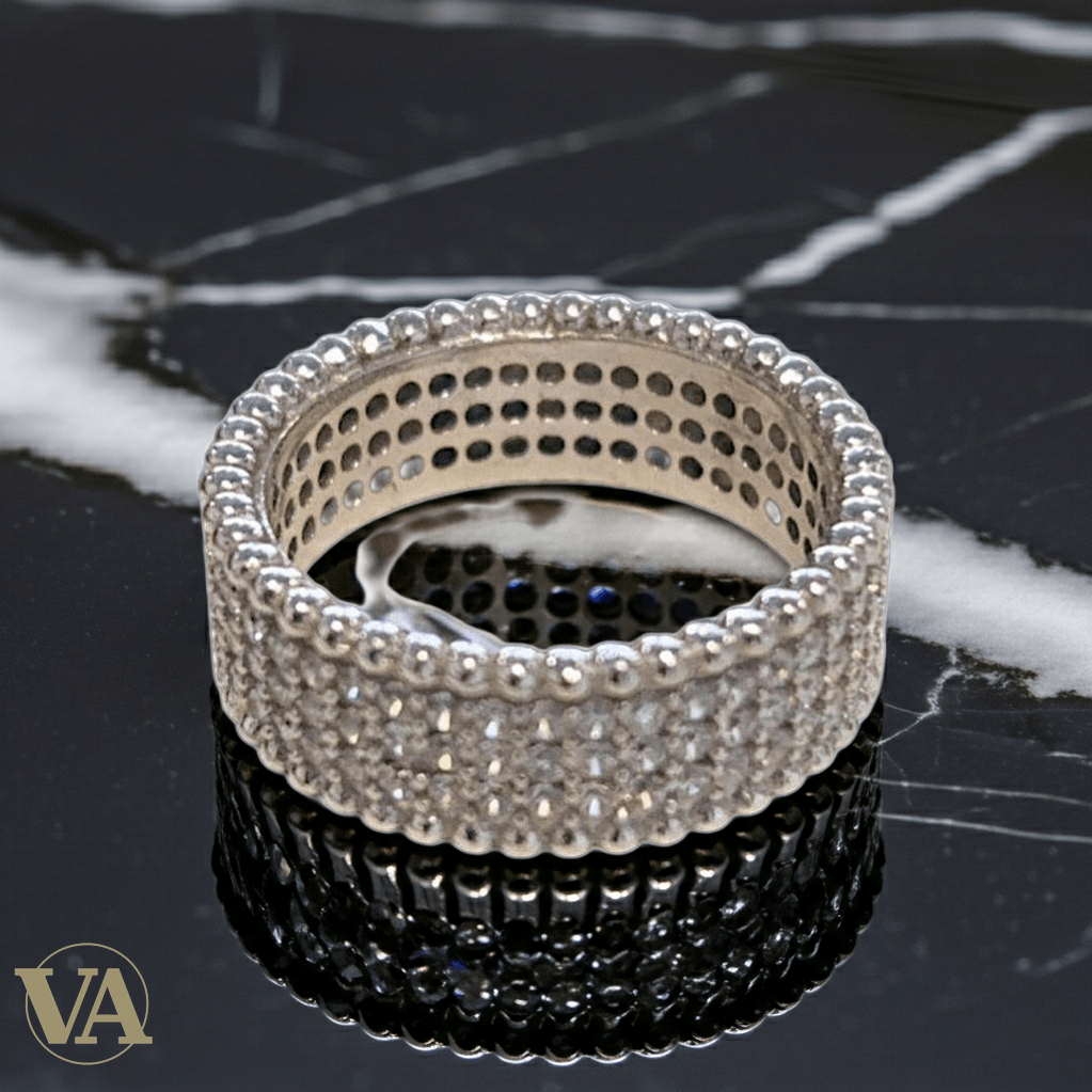 Bague Femme Argent 925 Alliance Pavée Zircons - Argent 925 - Vindicta