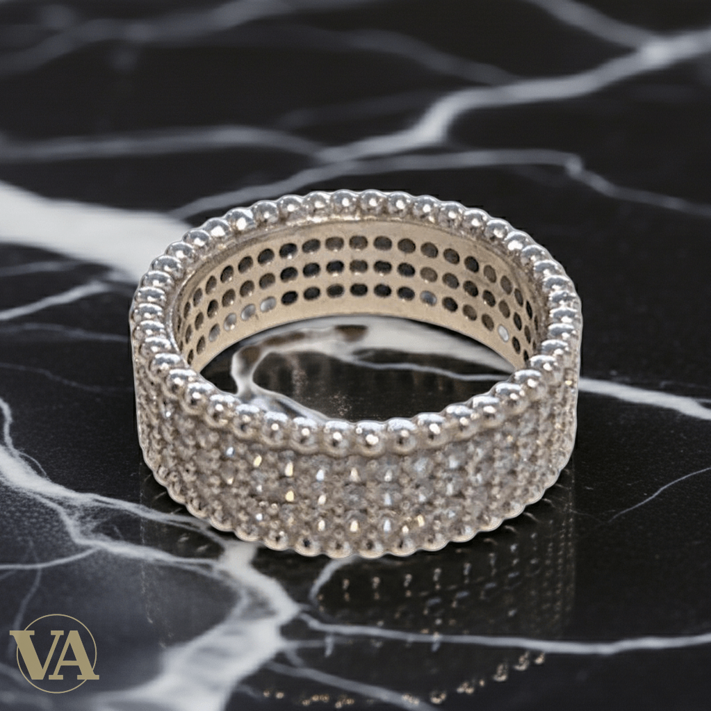 Bague Femme Argent 925 Alliance Pavée Zircons - Argent 925 - Vindicta
