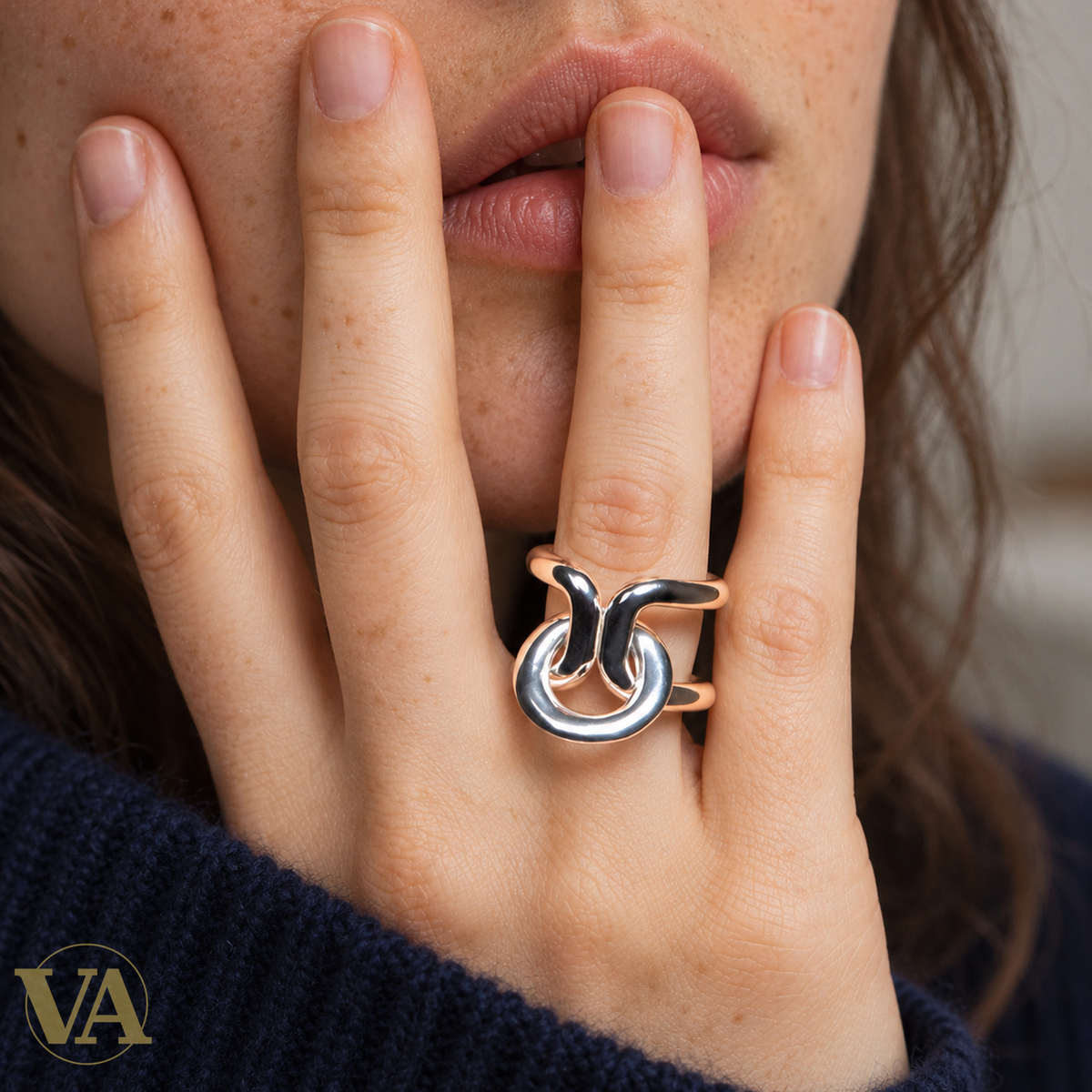 Bague Monroe en argent 925 rhodié — porté corrigé 1