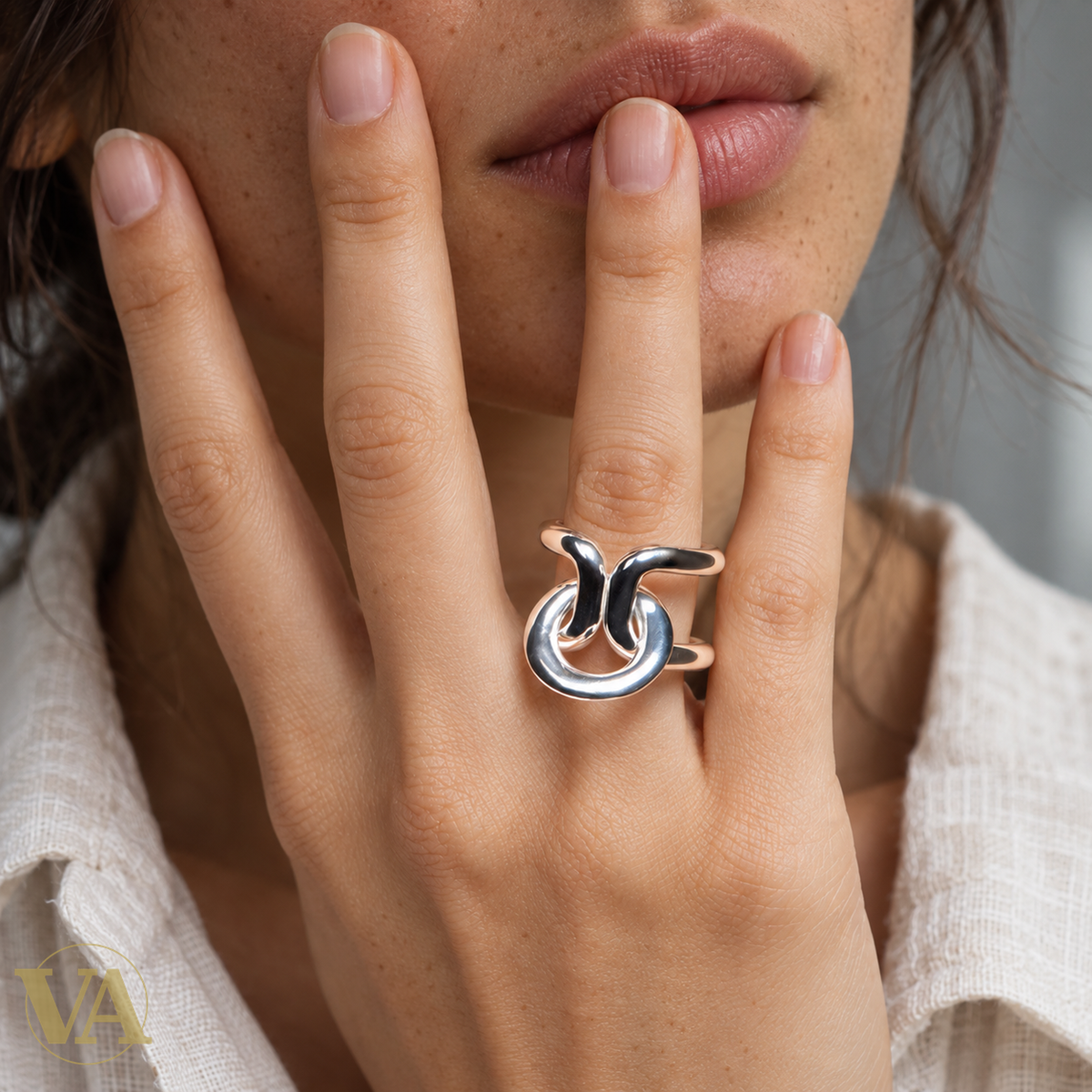 Bague Monroe en argent 925 rhodié — porté corrigé 3
