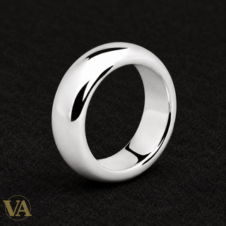 Bague Mixte Argent 925 Rhodié – Dean – Anneau bombé