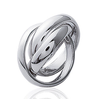 Bague Femme Argent 925 – Entrelacs Sculptural Poli — détail