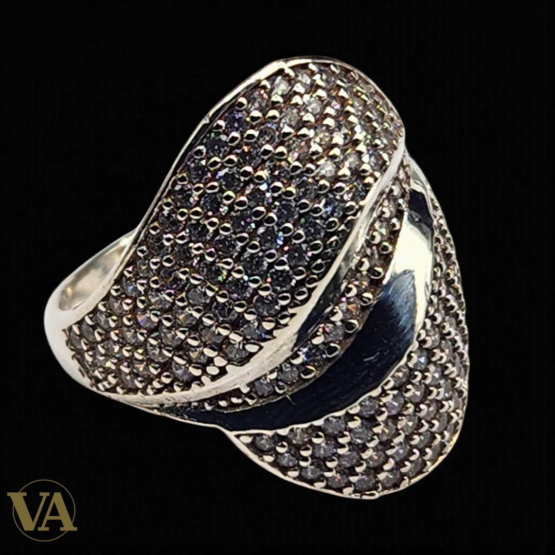 Bague Femme Argent 925 – Pavage de Marcassites