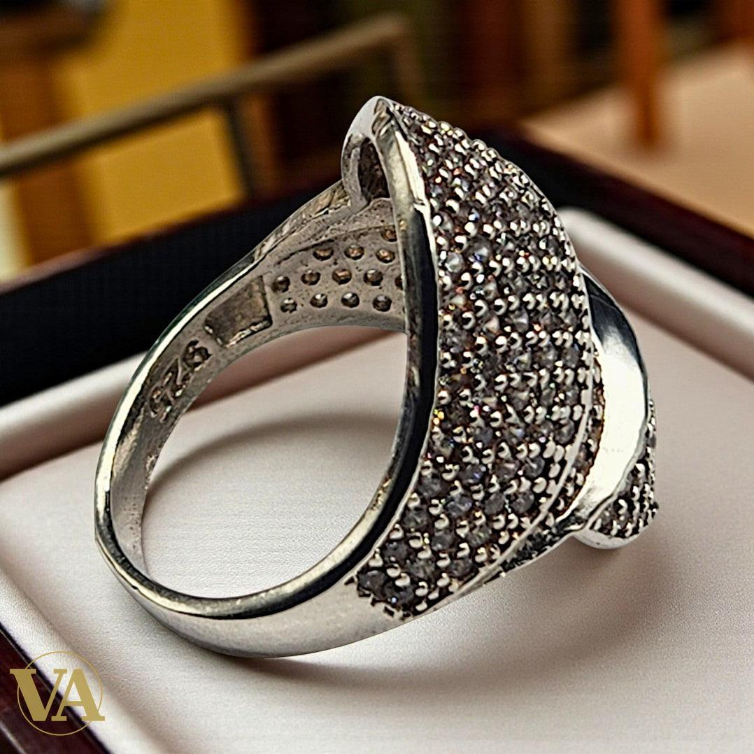 Bague Femme Argent 925 – Pavage de Marcassites | Bijoux Vindicta