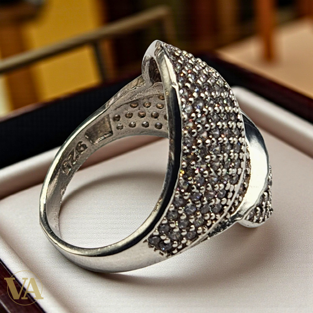 Bague Femme Argent 925 – Pavage de Marcassites