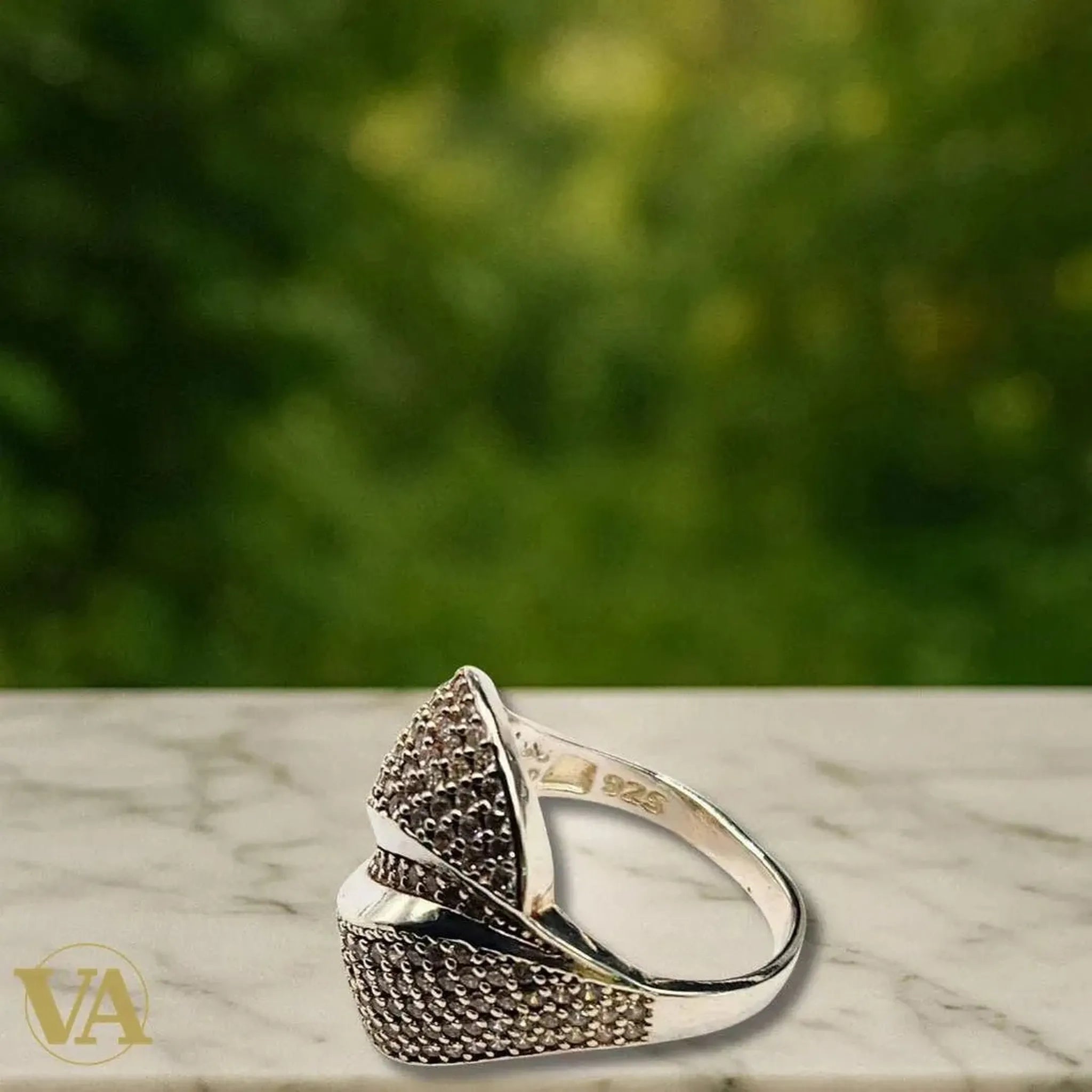 Bague Femme argent 925 pavée zirconiums - Argent 925 - Vindicta