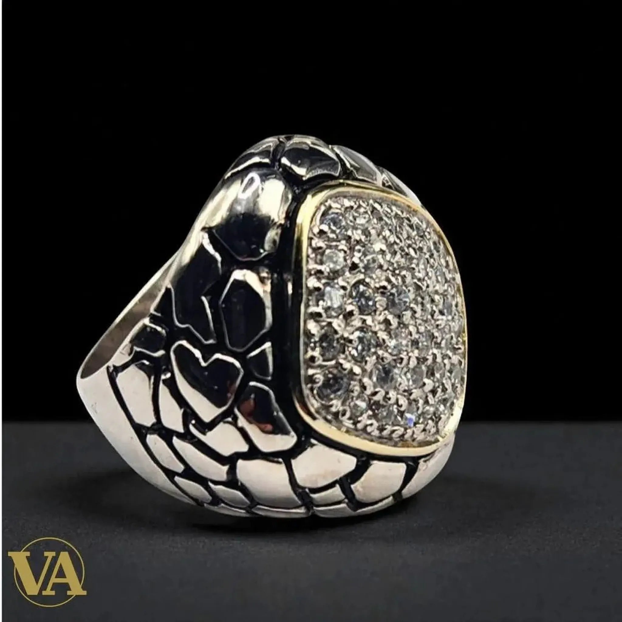 Bague Femme argent 925 pavée zirconiums | Bijoux Vindicta