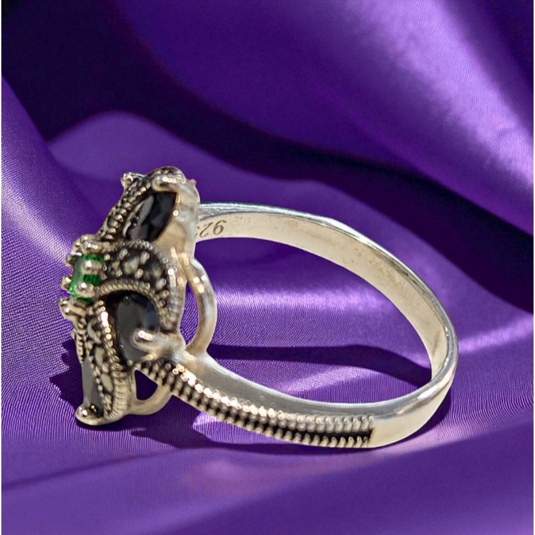 Bague argent 925 femme – Pierre bleue ovale facettée