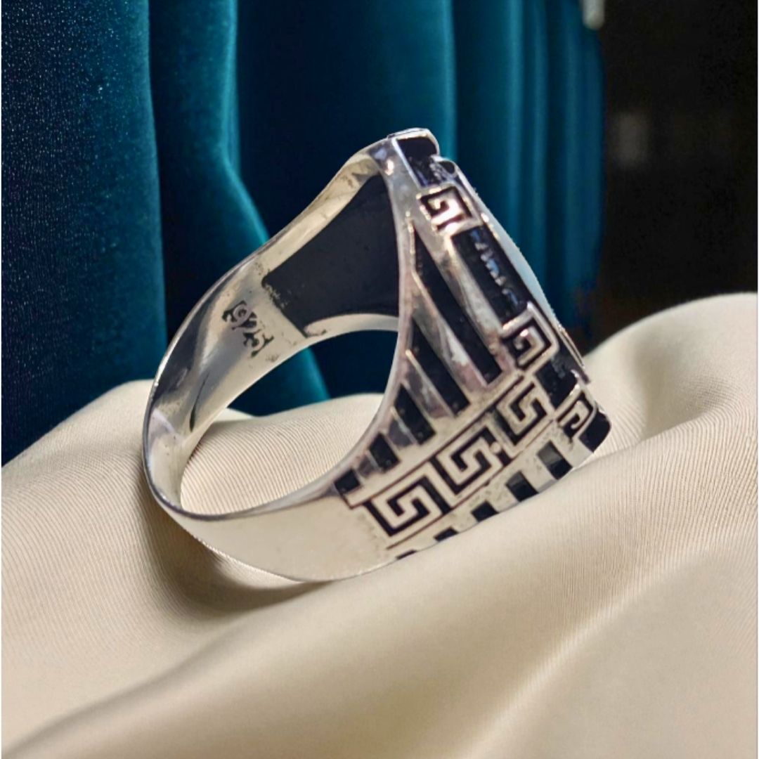 Bague Homme Argent 925 & Turquoise ovale