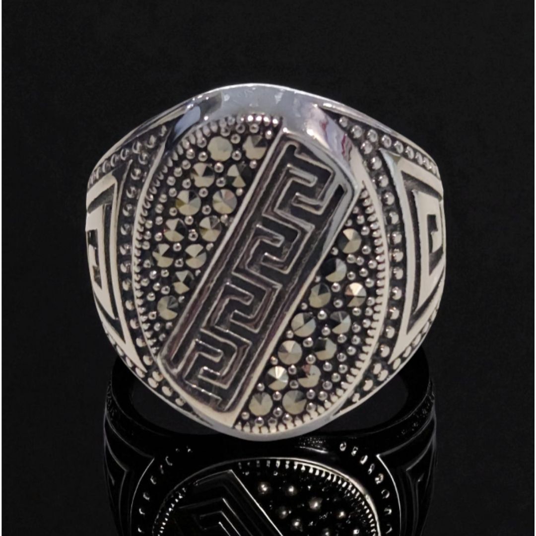 Bague Homme Argent 925 & Marcassite