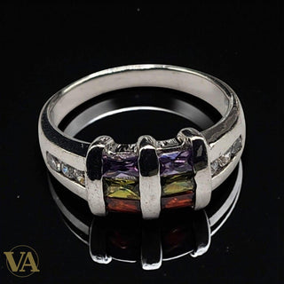 Bague femme Multicolore Argent 925 – Pierres facettées