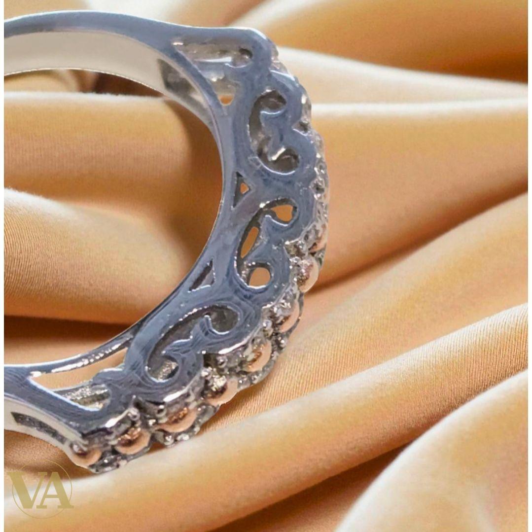 Anneau Femme Argent 925 Marcassite & rosé