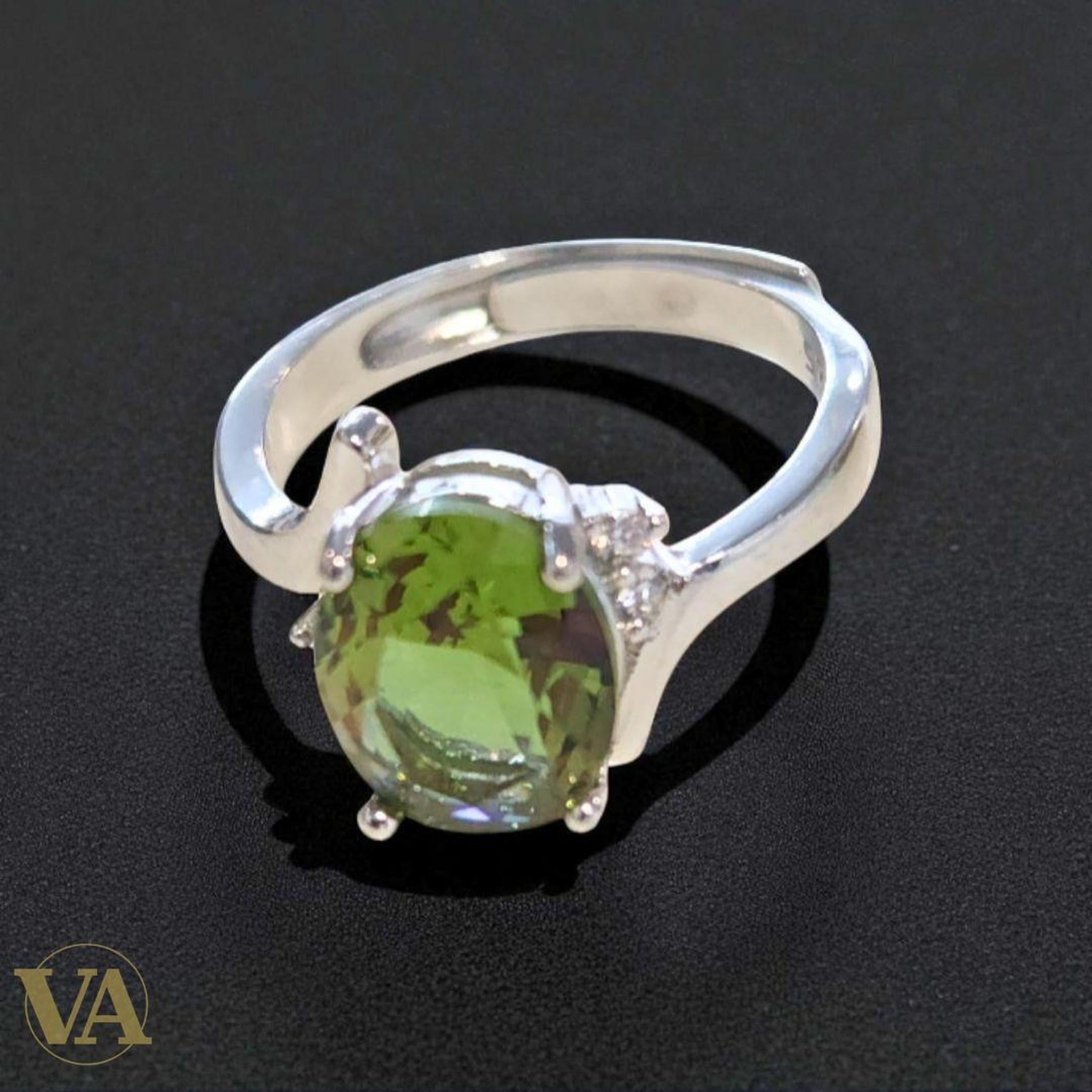 Bague Femme Argent 925 Sultanite Ovale | Bijoux Vindicta