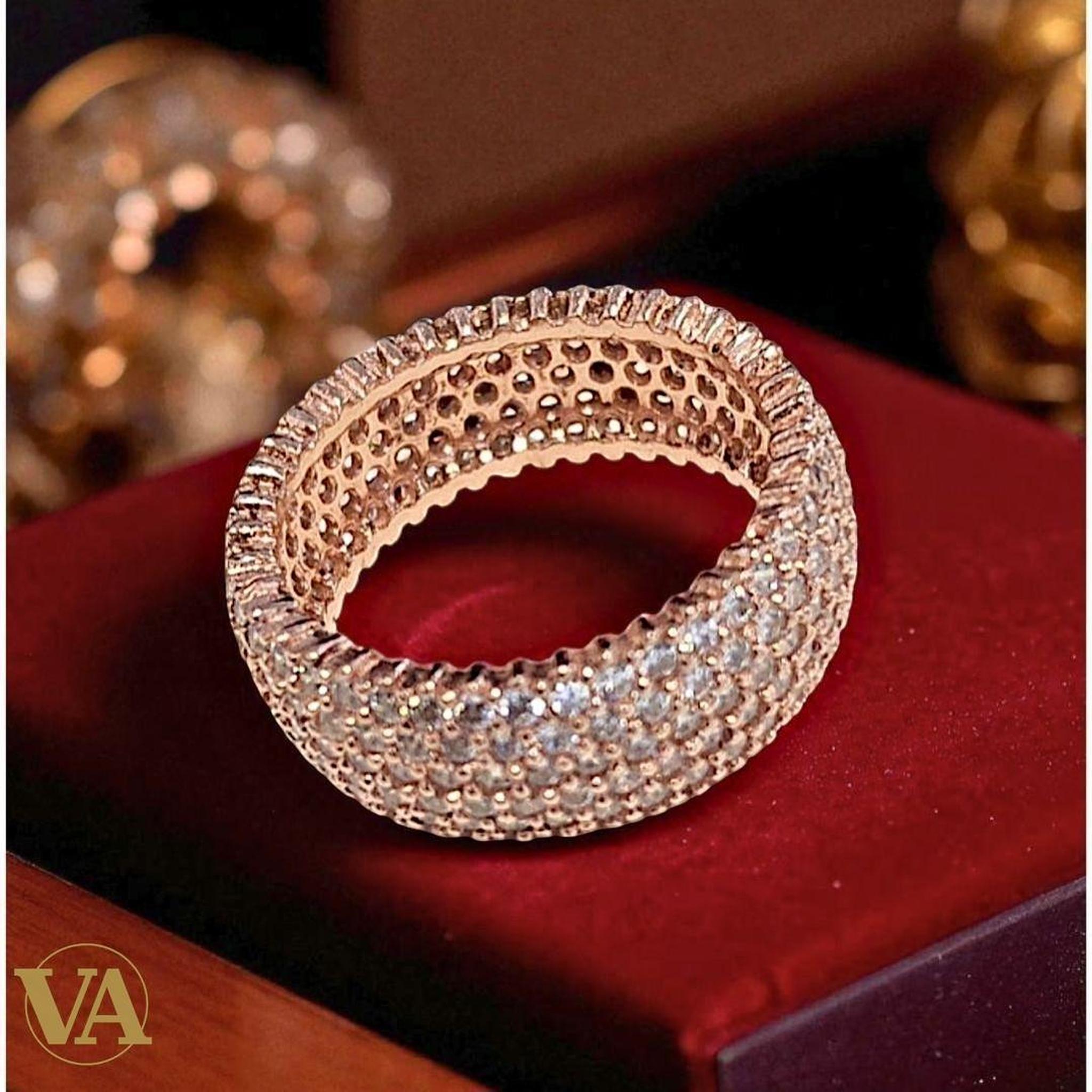 Bague Femme argent 925 rosé zirconium - Argent 925 - Vindicta