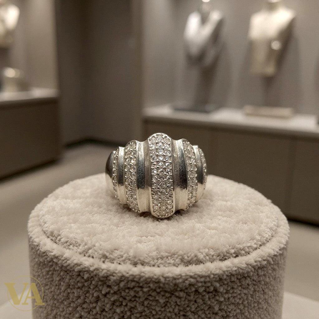 Bague argent 925 T57 pavée zirconiums – Éclat raffiné