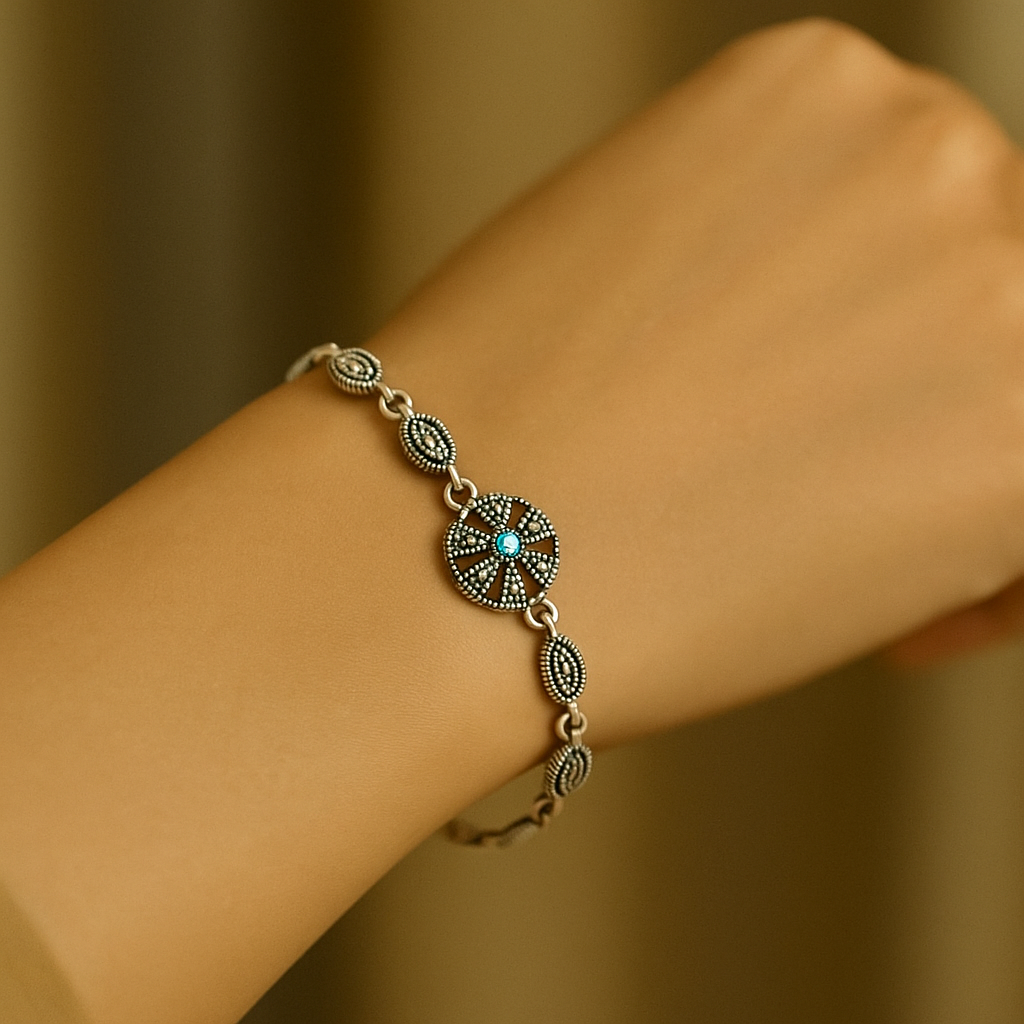 Bracelet en argent 925 et marcassite