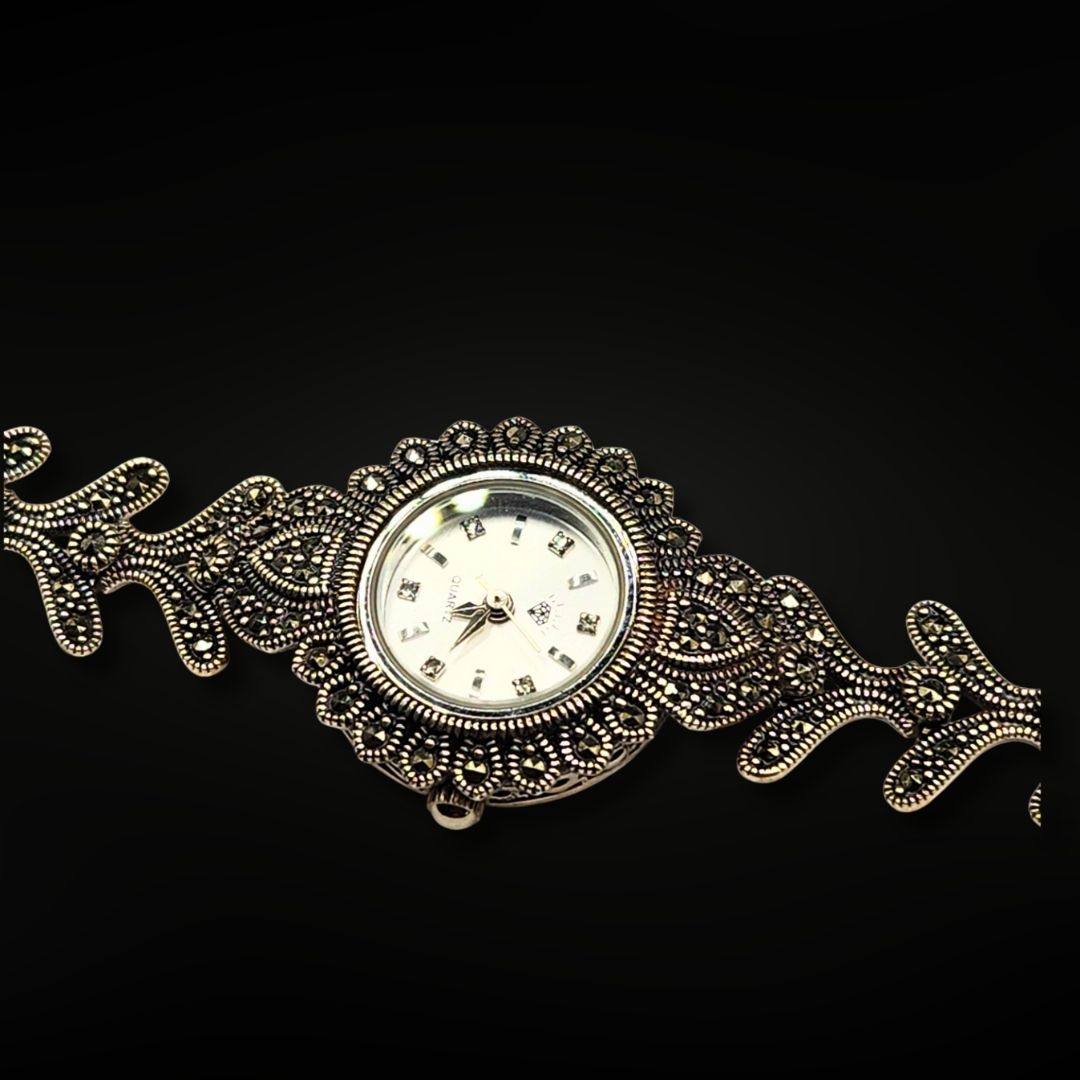 Bracelet-Montre Argent 925 & Marcassite
