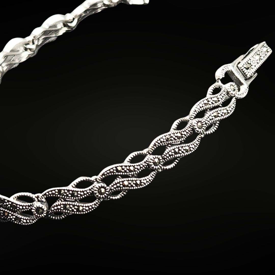 Bracelet Femme Argent 925 avec Marcassite