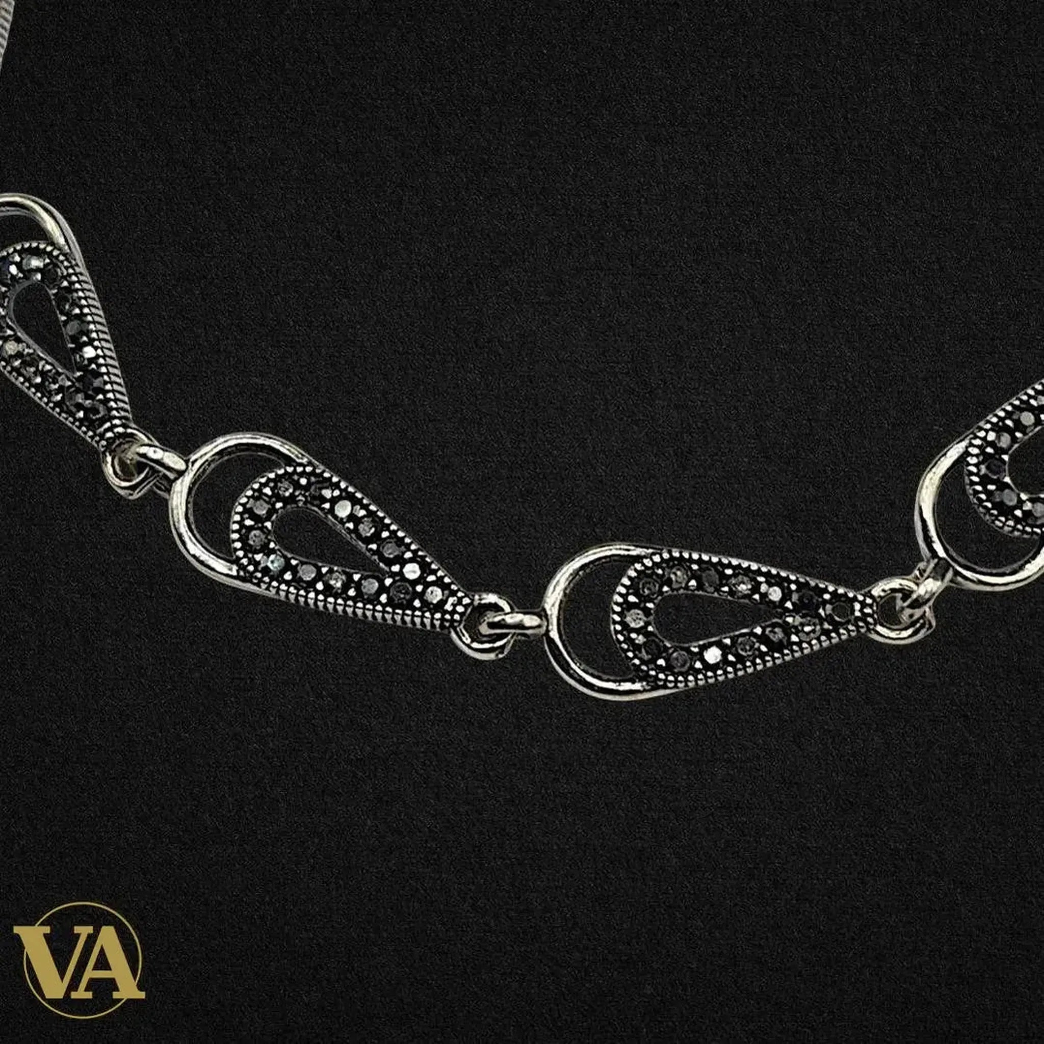 Bracelet Femme argent 925 & marcassite | Bijoux Vindicta